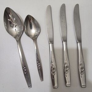 5pc Style House Stainless USA Montgomery Ward Silverware Flatware